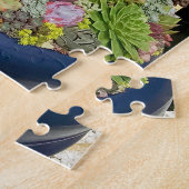 Farbige Sukkulturen mit Silbergras Puzzle (Seite)