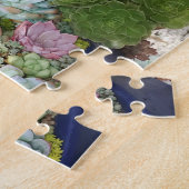 Farbige Sukkulturen mit Silbergras Puzzle (Seite)