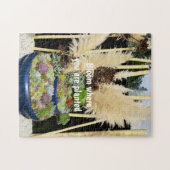 Farbige Sukkulturen mit Silbergras Puzzle (Horizontal)