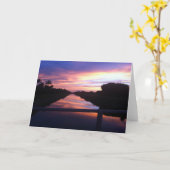 Farbige Sunset Grußkarte Karte (Gelbe Blume)