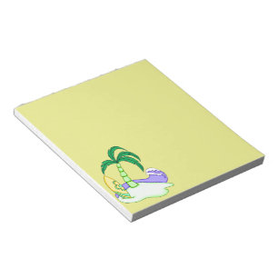 Farbige Surfboard-Insel 5 Notizblock