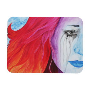 Farbige Surreal Regenbogen Frauen Originelle Kunst Magnet