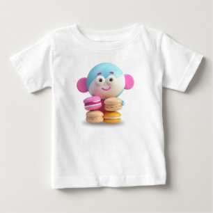 Farbige süße Macaron-Babykleidung Baby T-shirt