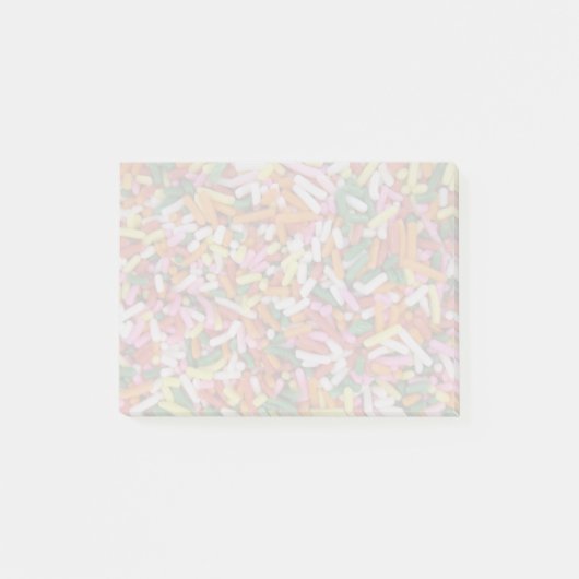 farbige Süßigkeit sprinkes Post-it Klebezettel (Vorderseite)