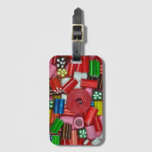 Farbige Süßigkeiten Gepäckanhänger (Vorderseite Vertikal)