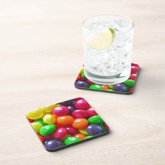Farbige Süßigkeiten Getränkeuntersetzer (Rechte Seite)