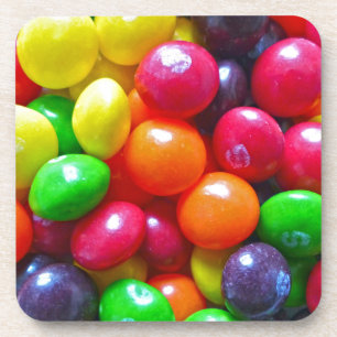 Farbige Süßigkeiten Getränkeuntersetzer