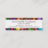 Farbige Süßigkeiten, Kerzenständer, Dessert, Süßwa Mini Visitenkarte (Vorderseite)