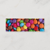 Farbige Süßigkeiten, Kerzenständer, Dessert, Süßwa Mini Visitenkarte (Rückseite)