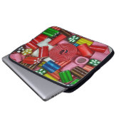 Farbige Süßigkeiten Laptopschutzhülle (Vorne Knopf)