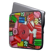Farbige Süßigkeiten Laptopschutzhülle (Vorderseite Links)