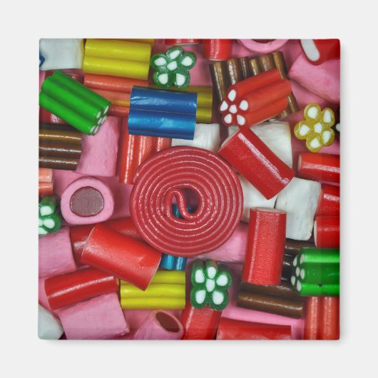 Farbige Süßigkeiten Magnet (Vorne)