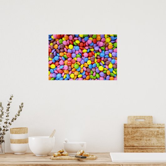 Farbige Süßigkeiten Poster (Küche)