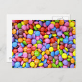 Farbige Süßigkeiten Postkarte (Vorne/Hinten)