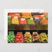 Farbige Süßigkeiten Postkarte (Vorne/Hinten)