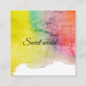 Farbige Süßigkeiten Qr Code Moderner Busplatz Quadratische Visitenkarte (Vorderseite)