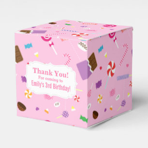 Farbige Süßigkeiten-Schachtel Rosa Muster Partyges Geschenkschachtel