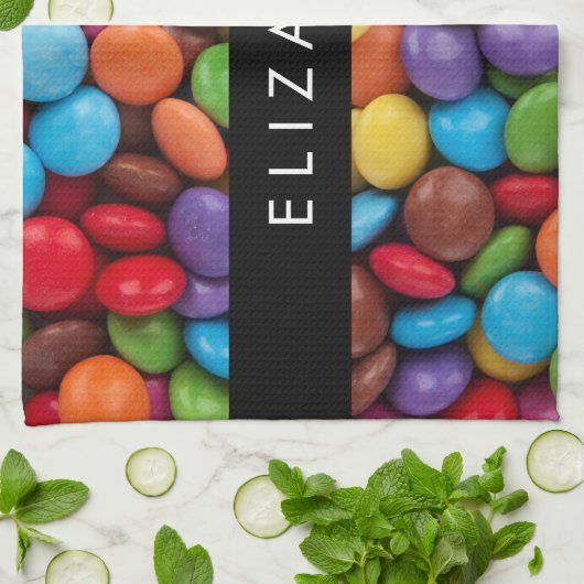 Farbige Süßigkeiten, Süßigkeiten, Süßigkeiten, Ihr Geschirrtuch (Gefaltet)