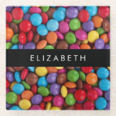 Farbige Süßigkeiten, Süßigkeiten, Süßigkeiten, Ihr Glasuntersetzer (Vorderseite)