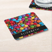 Farbige Süßigkeiten, Süßigkeiten, Süßigkeiten, Ihr Rechteckiger Pappuntersetzer (angewinkelt)
