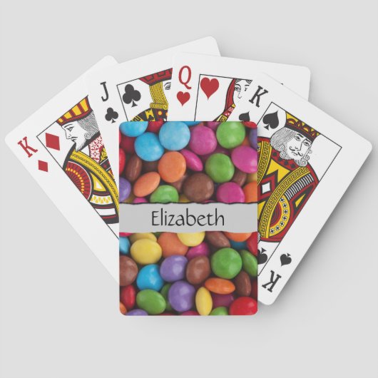 Farbige Süßigkeiten, Süßigkeiten, Süßigkeiten, Ihr Spielkarten (Rückseite)