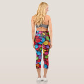 Farbige Süßigkeiten, Süßigkeiten, Süßigkeiten, Leb Capri Leggings (Rückseite)