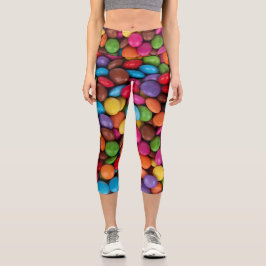 Farbige Süßigkeiten, Süßigkeiten, Süßigkeiten, Leb Capri Leggings