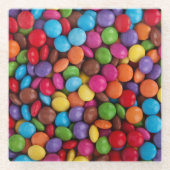 Farbige Süßigkeiten, Süßigkeiten, Süßigkeiten, Leb Glasuntersetzer (Vorderseite)