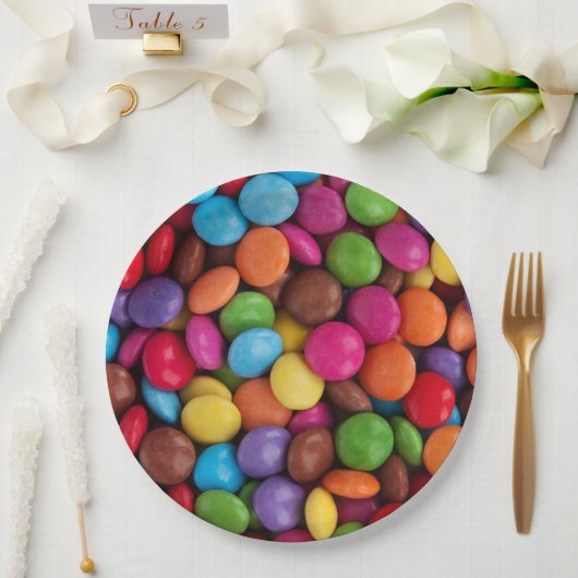 Farbige Süßigkeiten, Süßigkeiten, Süßigkeiten, Leb Pappteller (Hochzeit)