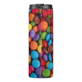 Farbige Süßigkeiten, Süßigkeiten, Süßigkeiten, Leb Thermosbecher (Rückseite)