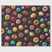 Farbige Süßigkeiten und Blume Geschenkpapier (Flach)