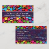 Farbige Süßigkeiten und Bonbons - Visitenkarte (Vorne/Hinten)