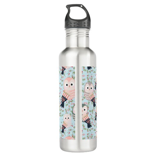 Farbige Süßwale Edelstahlflasche (Rückseite)