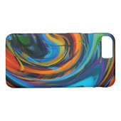 Farbige Swirl Abstrakte Kunst Case-Mate iPhone Hülle (Rückseite (Horizontal))