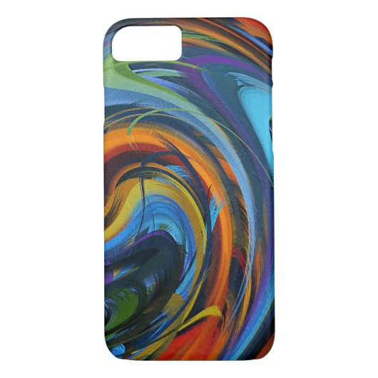 Farbige Swirl Abstrakte Kunst Case-Mate iPhone Hülle (Rückseite)