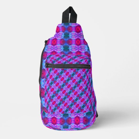 Farbige Symmetrie Crossbody Bag (Vorderseite)