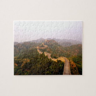 Farbige Szene an der großen Mauer Chinas in Puzzle