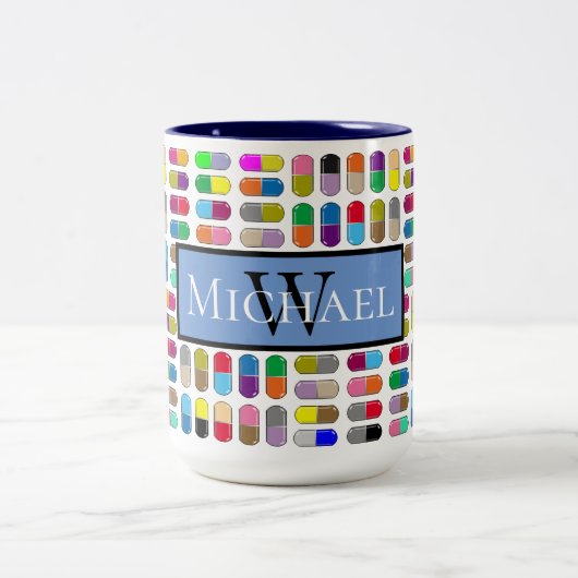 Farbige Tabletten Zweifarbige Tasse (Mittel)