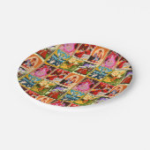 Farbige Tarot-Kartendarstellung Pappteller (Schrägansicht)