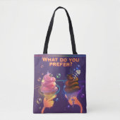 Farbige Tasche mit motivierend Eis (Vorderseite)