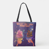 Farbige Tasche mit motivierend Eis (Rückseite)