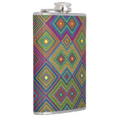 Farbige Taschenflasche mit einem lebendigen geomet Flachmann (Rechts)