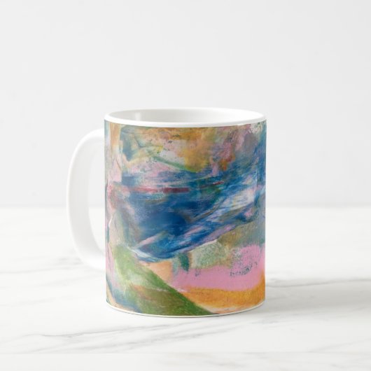Farbige Tasse Ästhetische Blaue Wave Tee Kaffee Cu (Vorderseite Links)