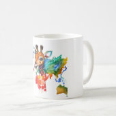 Farbige Tasse mit Giraffe (VorderseiteRechts)