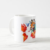 Farbige Tasse mit Giraffe (Vorderseite Links)