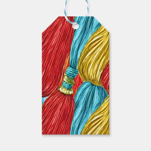 Farbige Tassels Geschenkanhänger (Vorderseite)