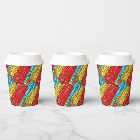 Farbige Tassels Pappbecher (Multi)
