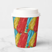 Farbige Tassels Pappbecher (Links)