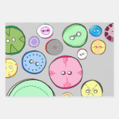 Farbige Tasten Geschenkpapier Set (Vorderseite 3)