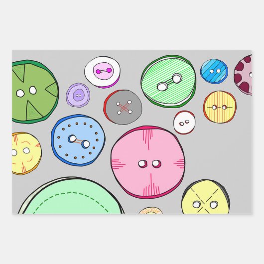 Farbige Tasten Geschenkpapier Set (Vorderseite 2)